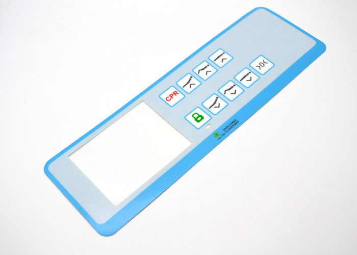 青い容量性膜スイッチ、OEMサービス平たい箱の膜スイッチ