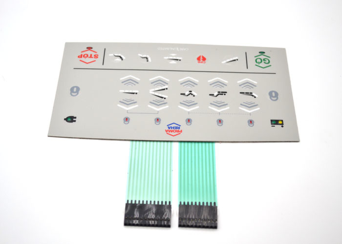 湿気防止LEDの膜スイッチは医療機器のための蝕知のキーパッドを浮彫りにしました